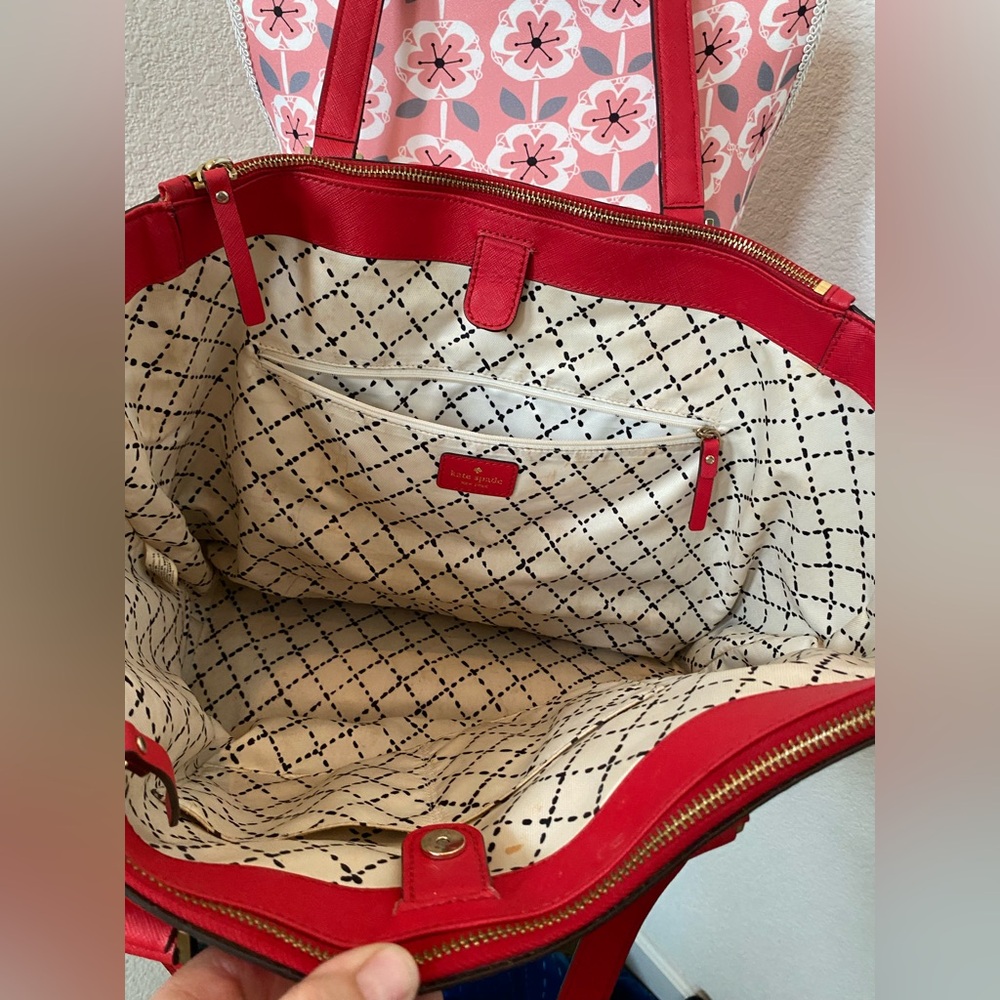 Kate Spade Vibrant Red Tote - Picture 2 of 3